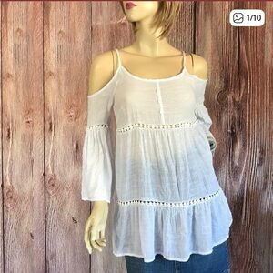 Haute Society Sheer White Blouse